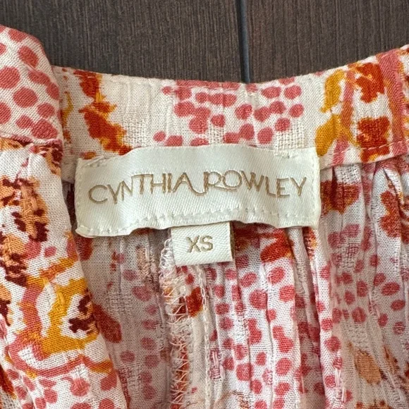 Cynthia Rowley Orange and Pink Paisley Blouse - Picture 2 of 3